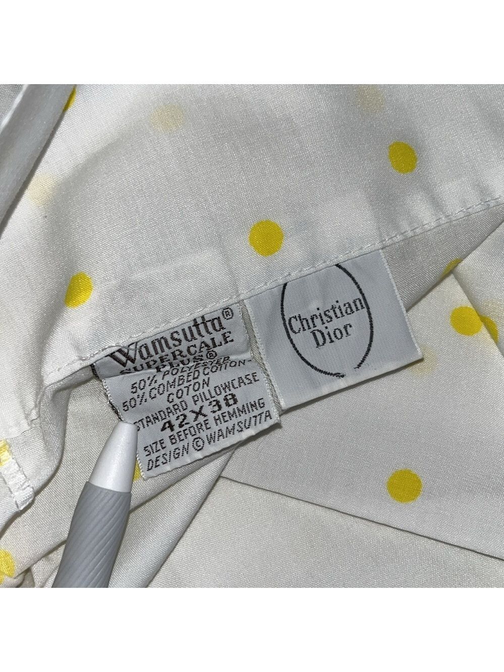 Christian Dior Wamsutta Full Sheet Set Yellow Iris - Picture 5 of 9